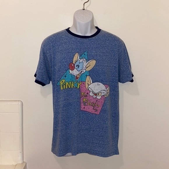 Unisex Pinky & The Brain Distressed Graphic Tee - Picture 1 of 9